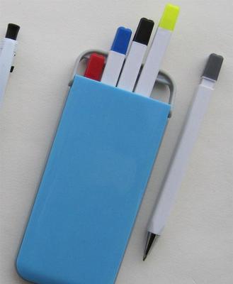 杭州笔厂HD-1260(笔盒+圆珠笔+铅笔+荧光笔)新款文具